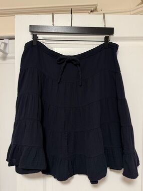 dylan Sophia Skirt - Washed Black Cotton Gauze - Size Medium